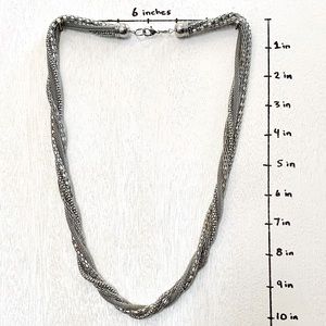 Long Silver Chain Necklace